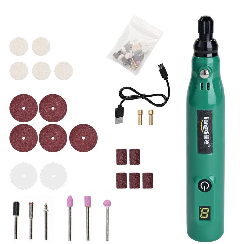 Molino eléctrico sierra eléctrica pequeña máquina de pulido de mano herramientas de talla de madera de jade conjunto completo de talla eléctrica de taladro eléctrico pequeño
