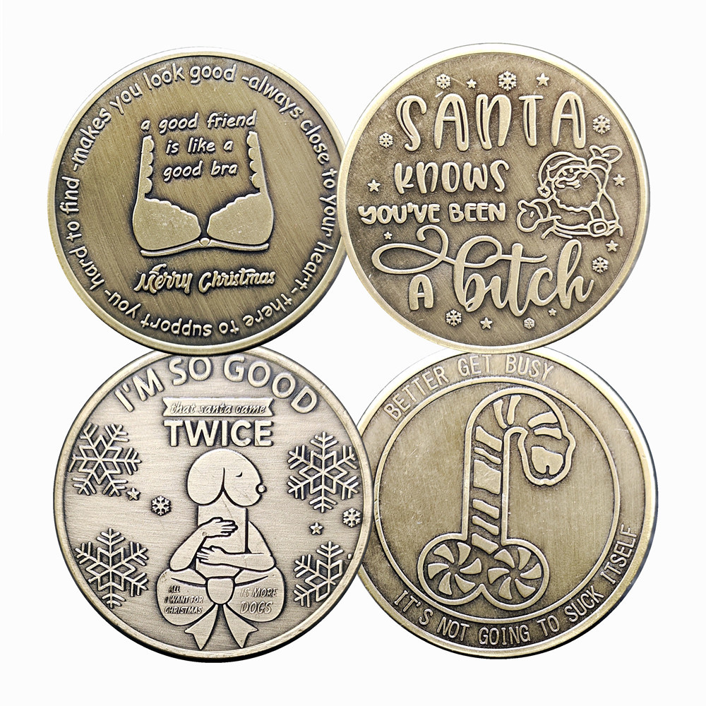Foreign trade Christmas commemorative coin funny趣味 coin vintage coin collection commemorative medal souvenir coin independent site coin