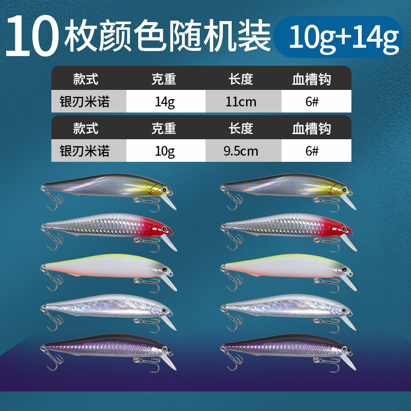 缓沉垠刀路亚假饵颤沉水浮水米诺快速远投淡水库翘嘴鳜鱼7g|undefined