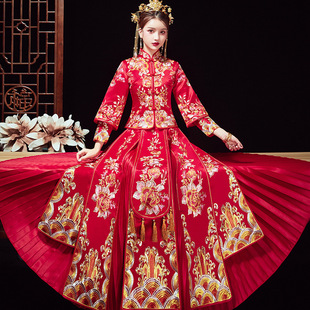 Xiuhe Bride 2025 New Summer Toast Wear Large Size Xiu Kimono Chinese Wedding Dress Wedding Dress Women