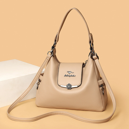 New large-capacity handbag New tote bag 2025 fashionable middle-aged mother bag single shoulder bag cross-body bag wholesale