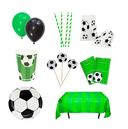 Football themed birthday party supplies boys decoration arrangement set disposable tableware paper plates paper cups tablecloths