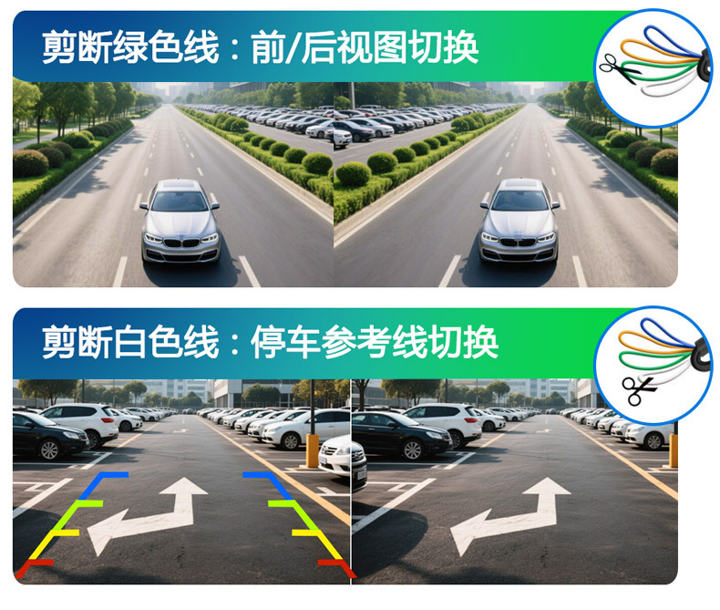 Golden Fisheye Rear View Camera Hd Night Vision Car Reversing Image Plug-In Ahd Camera Cameracar