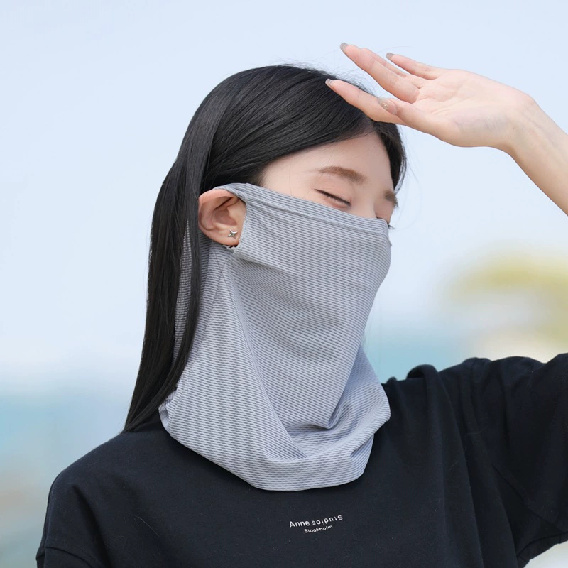 Нейлоновая солнцезащитная маска мужская полная защита лица летом на открытом воздухе