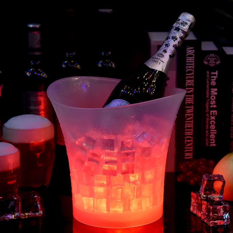 スポット発光シャンパン氷桶5lバーktv商用転倒防止冷たいワインビール桶ice bucket|undefined
