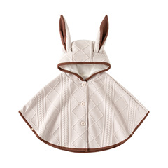 Anbelu New Autumn and Winter Cute Rabbit Ears Baby Boys and Girls Cape Infant Poncho Knitted Scarf Outwear 