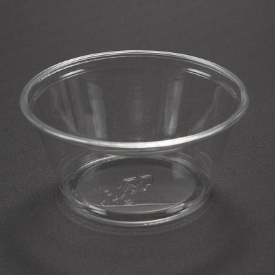 供应3.25oz试饮杯品尝杯PET杯一次性透明塑胶杯酱汁杯酱料杯碗