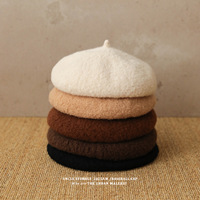 2025新款羊毛贝雷帽韩系简约百搭画家帽秋冬复古文艺显脸小南瓜帽