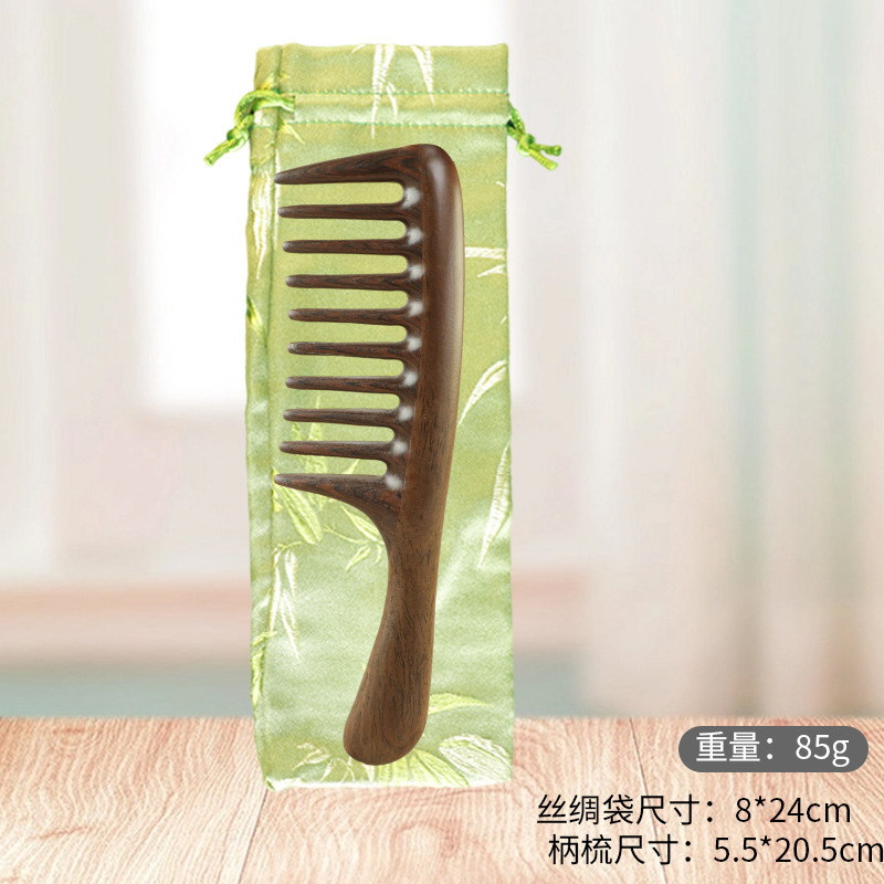 黒檀櫛ギフトボックスセット、女性専用高級白檀櫛、母へのギフト、木製櫛、ヘアスムージングヘアコームギフト|undefined