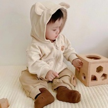 韩版2025儿童春秋款拉链小外套可爱卡通动物连帽婴幼儿宝宝夹克衫