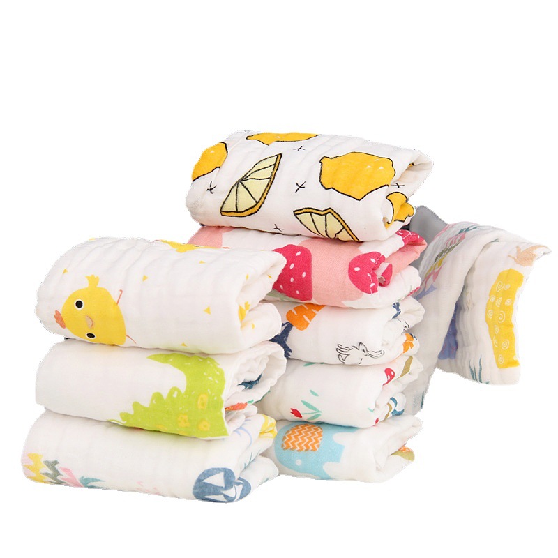 Toalha de rosto para bebé em gaze de algodão macia e absorvente_voghion.com