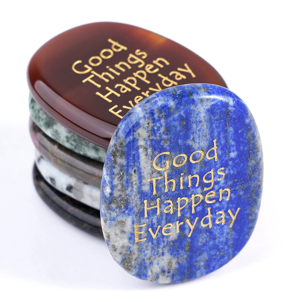 [Натуральный кристальный камень резьба Good Things Happen Everyday талисман удачи 小红书直供]