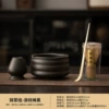 Matcha group-wave pattern Zen black