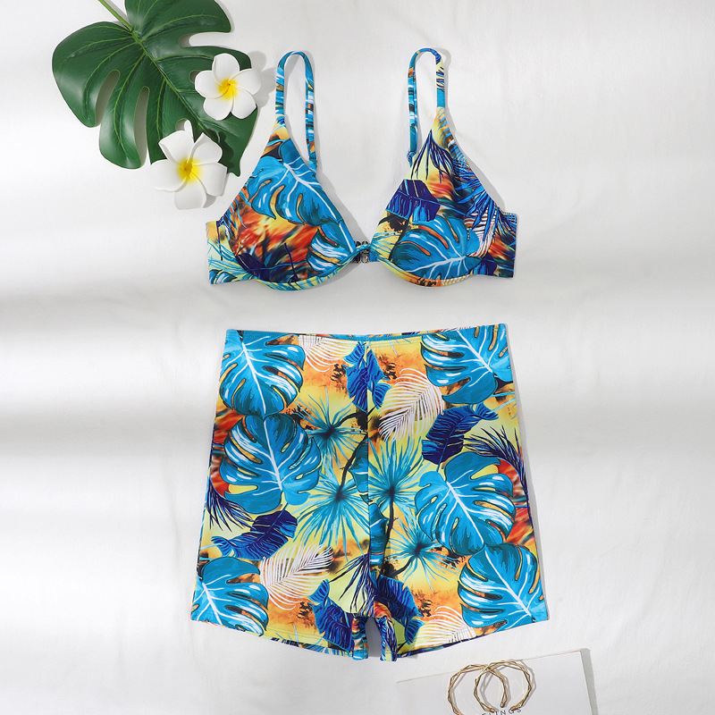 2022 New Sexy Flower Tree Printed Split Bikini display picture 4