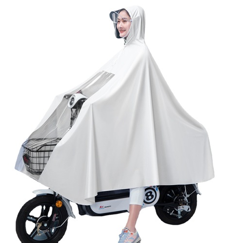 Fashionable electric vehicle raincoat wholesale price thickened motorcycle raincoat battery vehicle long poncho conjoined double raincoat