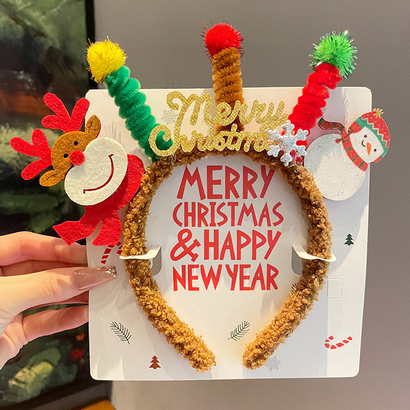 Bonito Minnie arco de cabeza de Navidad mujer dulce cabello fijación de cabello fiestas de cabello adornos de tocado