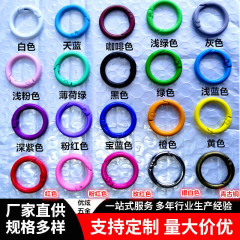 メーカー卸売亜鉛合金スプリングバックル diy ジュエリーファストリリースオープンサークルペイントカラー 24 ミリメートルスプリングサークル