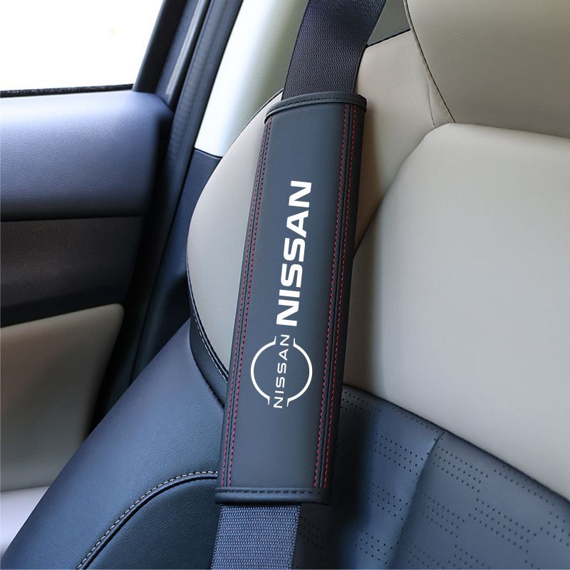Shoulder Pad | Universal Seat belt shoulder pad - nissan-black-red-line-shoulder-pad-single-piece