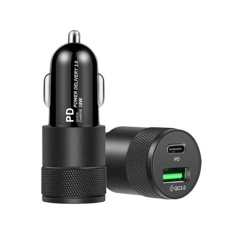 Manufacturers supply PD car charger 36 watts PD QC fast charger CE certification cross-border e-commerce car charger
