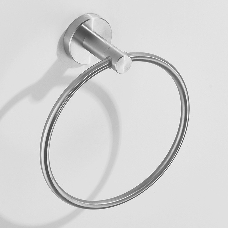 Toallero de acero inoxidable 304, toallero de baño, estante de almacenamiento para baño, barra para toallas montada en la pared sin taladrar, estilo moderno minimalista image 20