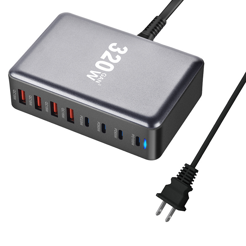 窒化ガリウムマルチポート USB 充電器 320 ワットラップトップ携帯電話充電ヘッド超高速充電充電器ヘッド|undefined