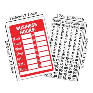 跨境专供亚马逊爆款公司商店咖啡店经营场所营业时间贴防水防晒PV