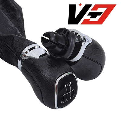 Suitable for Skoda Octavia 2 A5 A6 2004-2012 Model Gear Shift Knob with Leather (Cab and accessories) - 5-speed
