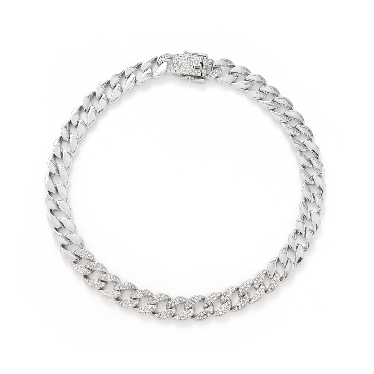 Hot selling 15mm Cool men's hip-hop hiphop splicing Cuban chain_voghion.com