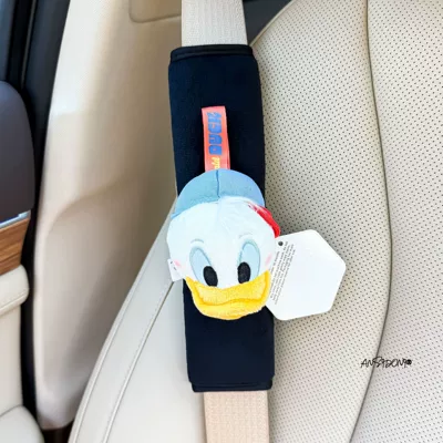 and Minnie Gear Handle Cover Decorative | Sürətlər qutusu və əl tormozu başlıqları - black-velvet-shoulder-pad-authentic-classic-donald-duck-head-single
