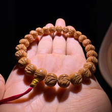 龙纹小尺寸桃核手串文玩玉龙脊手持念珠24颗