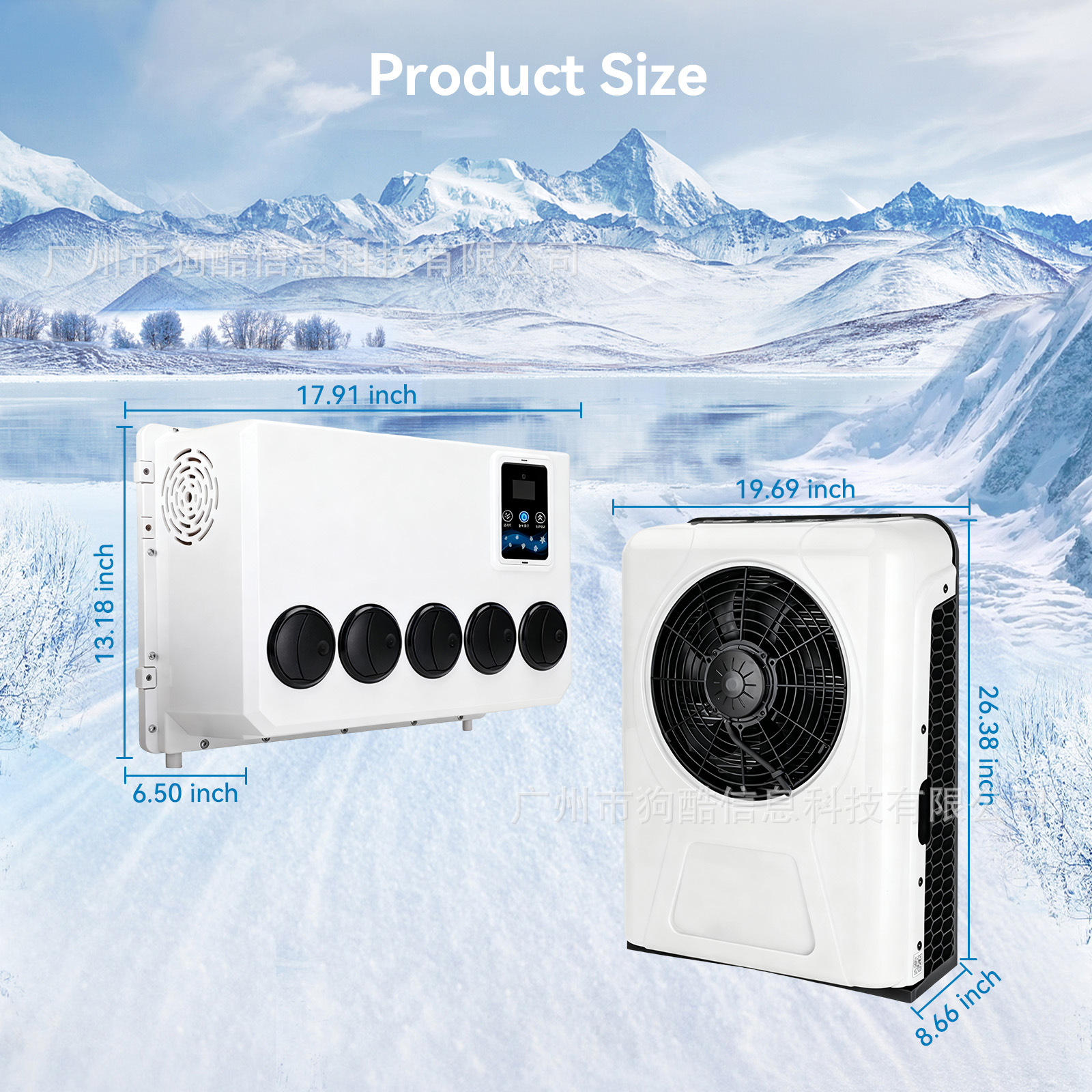 Manufacturer Wholesale Split-Type Parking Electric Air Conditioner 12V 24V for Trucks, Large Trucks, Backpack Cooling, Automotive Air Conditioning