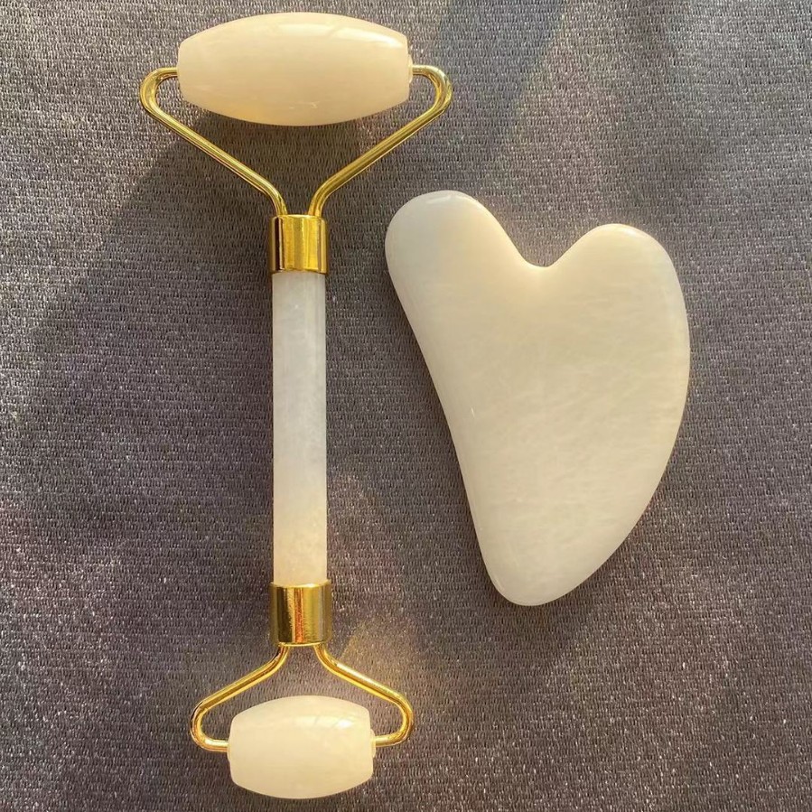 천연 백옥 롤러 + 긁는 보드