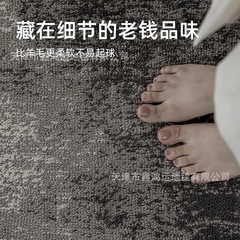 加厚牛奶丝黑灰极简地毯客厅轻奢高级卧室床边毯 现代别墅茶几垫