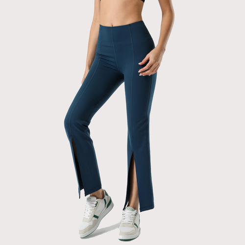  new high waist yoga flared trousers for women, hip lift yoga trousers, dance fitness sports slit trousers
