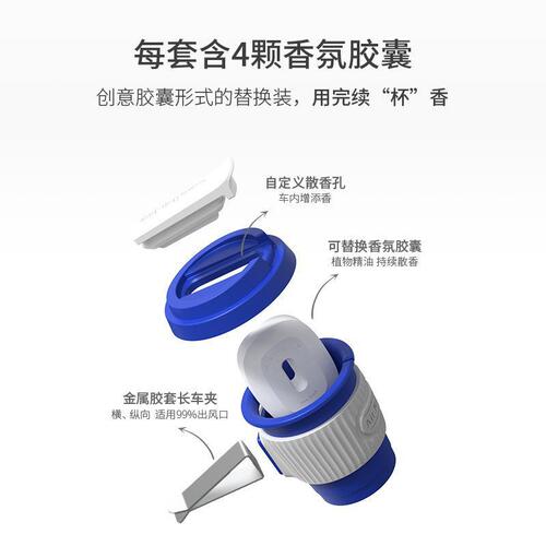 Coffee cup air outlet aromatherapy refill refill piece air outlet aromatherapy long-lasting light fragrance car high-end fragrance