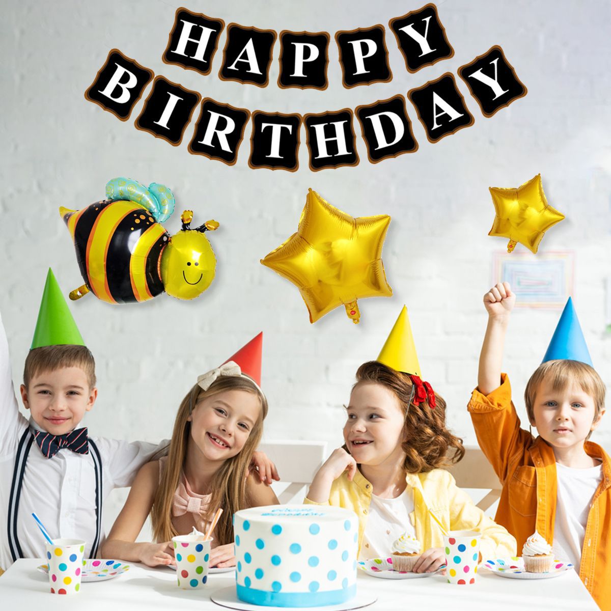 Juego de globos de cumpleaños de abejas ins Juego de globos de cumpleaños para niños