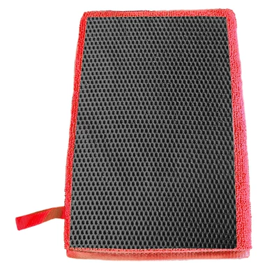Car cleaning tools Car Wash Mud Cloth, Car Cleaning - hollow-mud-gloves-red