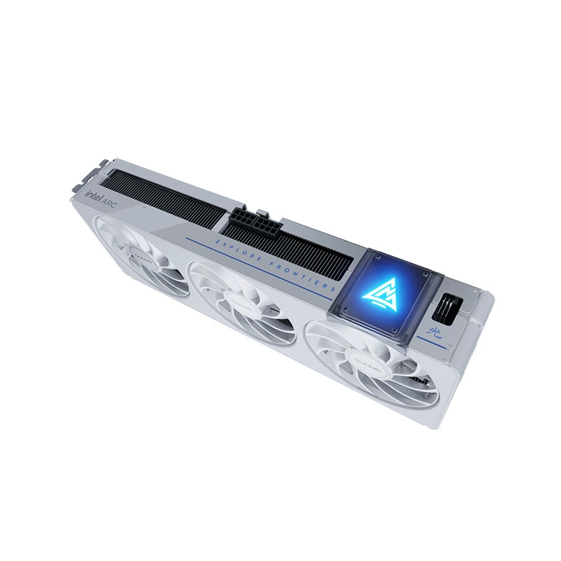Графическая карта ARCB580PHOTON12GOC, 12 ГБ, белая тройной вентилятор PCIe настольная (приблизительно замена 4060)