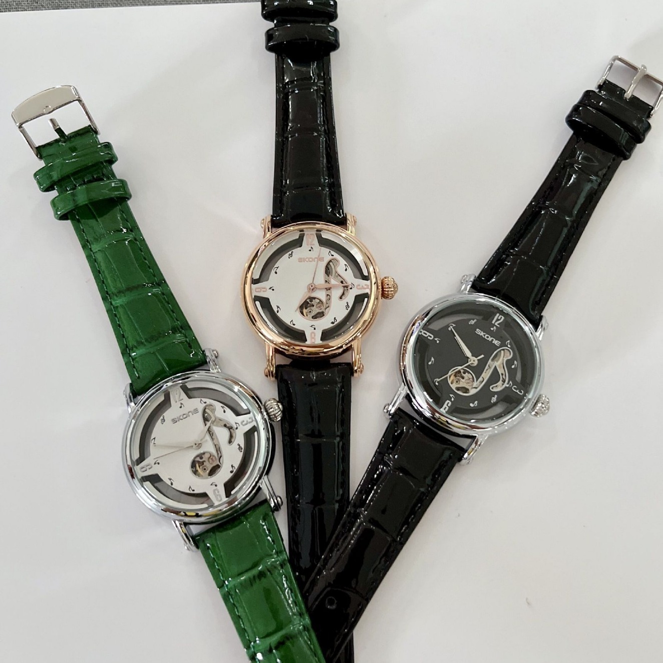 SKONE mechanical Women's Watch New hollow mechanical golden movement fashion craft automatic women's mechanical watch