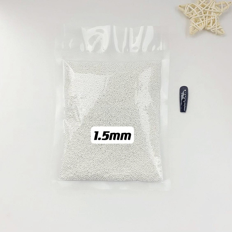 Mini steel ball nail jewelry wholesale solid steel ball whole pack 500g small steel ball gold silver metal small jewelry