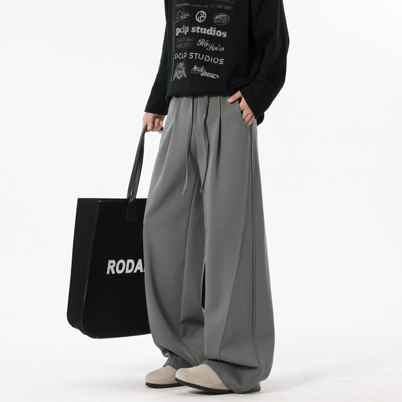 Autumn Sports Pants for Men 2025 New Air Layer High Quality Knitted Loose Straight Wide Leg Pants Design Men's Clothing Autumn Sports Pants for Men 2025 New Air Layer High Quality Knitted Loose Straight Wide Leg Pants Design Men's Clothing
