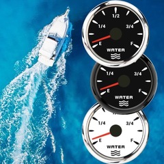 52mm水位計 12/24V汎用 改造車 RV ヨット モーターボート バックライト付き 指針式LEDメーター