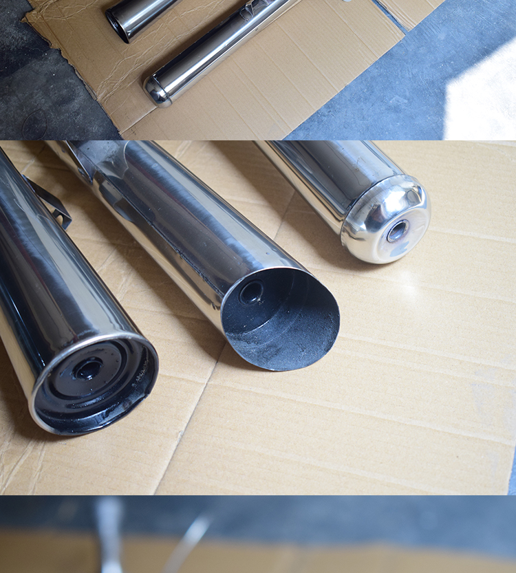 Motorcycle Jh Jialing 70 Jincheng 70 Moped 48 Stainless Steel Muffler Exhaust Pipe Smoke Pipe Exhaust Pipe