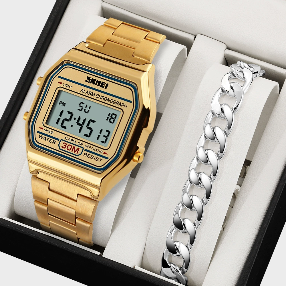 Swiss watch, waterproof sports trend fashionable electronic square watch, (Cross-border trading)