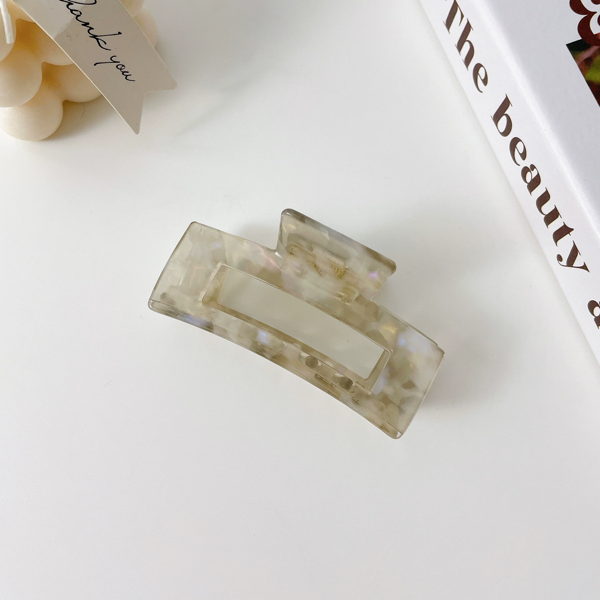 朵薇 Hairgrip, квадратная прическа, большой крабик булавка, акула, Южная Корея, простой и элегантный дизайн