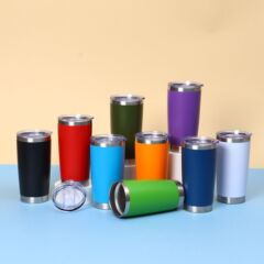 20oz汽车杯304不锈钢双层真空保温杯保冷冰霸杯随行水杯车载专用