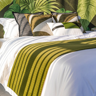 Modern Light Luxury American Style Model Room Soft Bedding Green Style Bed Flag Bed Towel Bed Head Cushion Cushion Bag Matching