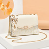 Chain, brand phone bag, fashionable universal advanced one-shoulder bag, nail sequins, 2023 collection, Korean style, new collection