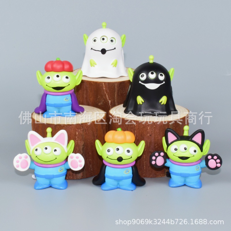 (2개) 6 세 눈 소년 할로윈 밤 유령 모델링 블라인드 박스 인형 COS 의상 핸드 헬드 인형 펜던트 상자 계란 선물