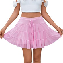 D 46048 Lace Mesh Skirt with Shorts �ٽz�W��ȹѝ �W���L���
